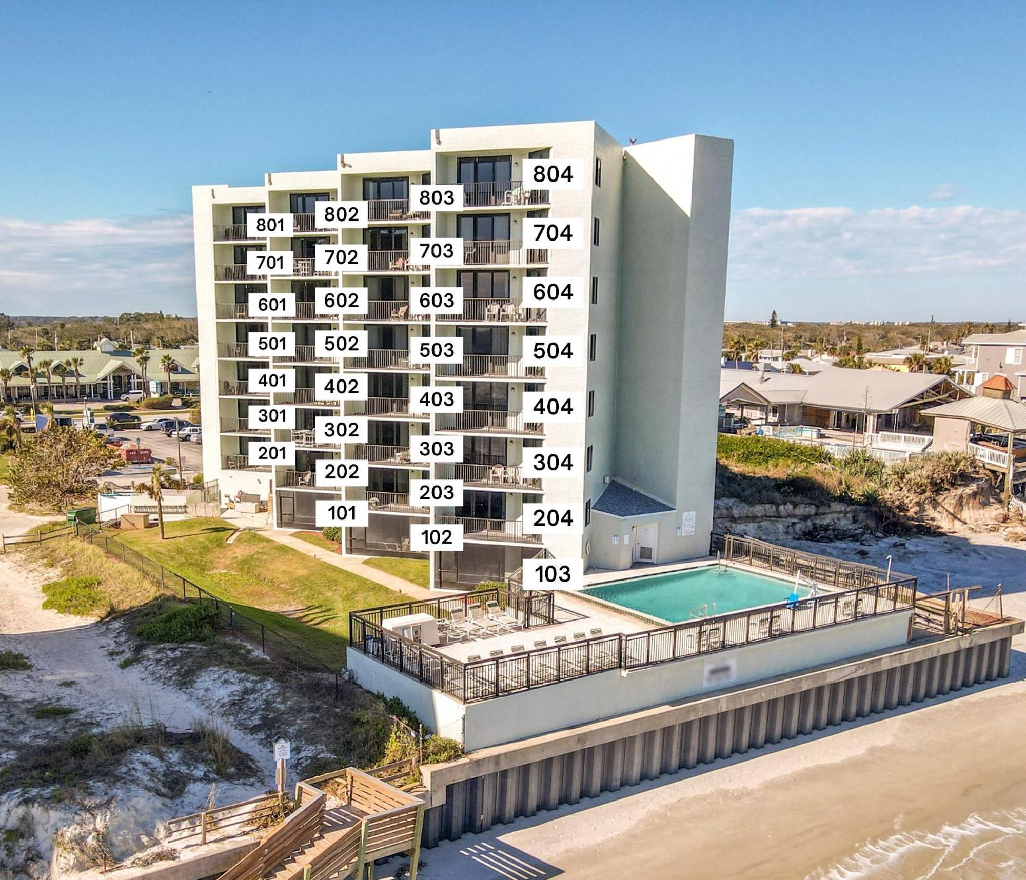 Ocean View With A Beachfront Pool At Ocean Trillium Condo ~ 702 New Smyrna Beach Eksteriør billede